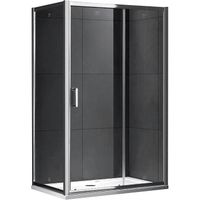 Душевой уголок Gemy Victoria 100х70 профиль Хром стекло прозрачное арт-S30191H-A70 — фото 1, Прямоугольные душевые уголки