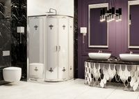 Товар: Душевой уголок Ambassador Royal 120x90 18015102 профиль Хром стекло белое с рисунком - фото 5 Душевой уголок Ambassador Royal 120x90 18015102 профиль Хром стекло белое с рисунком — фото 5, Душевые уголки