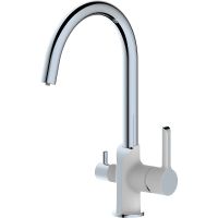 Смеситель для кухни Haiba HB76805-8 Белый Хром — фото 1, Смесители для кухни