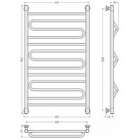 Водяной полотенцесушитель Сунержа Элегия+ 1000х600 31-0205-1060 Черный матовый — фото 2, Водяные полотенцесушители