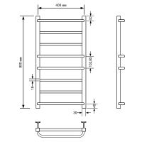Водяной полотенцесушитель Comfysan Puro-K W-8 80x40 013196 Белый матовый — фото 3, Водяные полотенцесушители