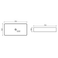 Раковина-чаша Ceramicanova Element 70 CN6071MB Черная матовая — фото 3, Раковины накладные