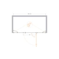 Товар: Душевая дверь CEZARES VERONA-W-B-13-40+60/40-P-Cr-R - фото 2 Душевая дверь CEZARES VERONA-W-B-13-40+60/40-P-Cr-R — фото 2, Распашные душевые двери