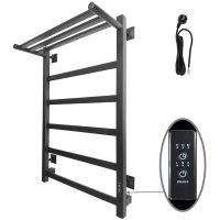 Электрический полотенцесушитель Altasan ПарусПроф 80х50 ПарусПроф8050ПЧМ с полкой Черный муар — фото 1, Электрические полотенцесушители