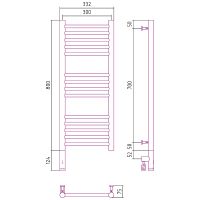 Электрический полотенцесушитель Сунержа Богема 3.0 прямая 800x300 L 00-5804-8030 Хром — фото 3, Электрические полотенцесушители