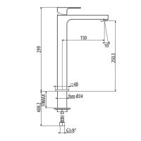 Товар: Смеситель для раковины Gattoni Kubik 2584/25NO Черный матовый - фото 2 Смеситель для раковины Gattoni Kubik 2584/25NO Черный матовый — фото 2, Смесители для раковины