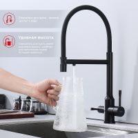 Смеситель для кухни Raglo R81.63.06 Черный матовый — фото 9, Смесители для кухни