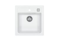 Мойка для кухни ALVEUS GRANITAL ATROX 20 ARCTIC - G11 470 X 500 1X в комплекте с сифоном 1132823, — фото 1, Кухонные мойки