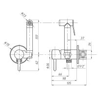 Гигиенический душ со смесителем ALMAes Benito AL-859-06 Белый — фото 3, Гигиенические души
