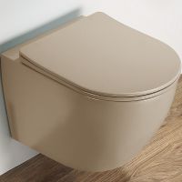 Товар: Унитаз CeramaLux 2197MC подвесной Капучино матовый с сиденьем Микролифт - фото 1 Унитаз CeramaLux 2197MC подвесной Капучино матовый с сиденьем Микролифт — фото 1, Подвесные унитазы