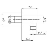 Шланговое подключение Bossini V00235.021 Золото — фото 2, Комплектующие для душевого оборудования