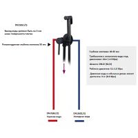 Гигиенический душ со смесителем Boch Mann Braies B СК-P07B BM10409 Черный матовый — фото 5, Гигиенические души