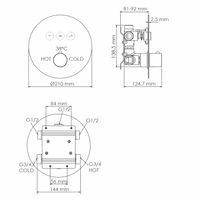 Товар: Dinkel 5844 Thermo Смеситель для ванны и душа - фото 3 Dinkel 5844 Thermo Смеситель для ванны и душа — фото 3, Смеситель для ванны
