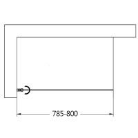 Товар: Шторка на ванну AQUAme 80 AQM2851 профиль Хром стекло прозрачное - фото 4 Шторка на ванну AQUAme 80 AQM2851 профиль Хром стекло прозрачное — фото 4, Шторки для ванной распашные
