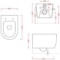 Товар: Унитаз Artceram Monet MNV001 17 00 подвесной Черный матовый без сиденья - фото 2 Унитаз Artceram Monet MNV001 17 00 подвесной Черный матовый без сиденья — фото 2, Подвесные унитазы