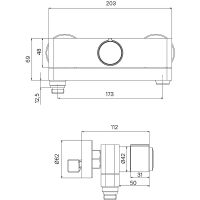 Смеситель для ванны Iddis Slide SLIBLBTi02WA Черный матовый — фото 3, Смеситель для ванны