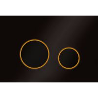 Клавиша смыва KK POL M11 V3 SPP/016/0/K Черная матовая Золото глянцевое — фото 1, Кнопки смыва