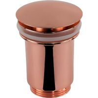 Донный клапан Remer 904CC114RL click-clack Медь глянцевая — фото 1, Раковины и столешницы. Выпуски для умывальников