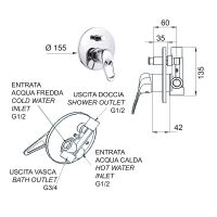 Товар: Смеситель для душа Remer Kiss K09 Хром - фото 2 Смеситель для душа Remer Kiss K09 Хром — фото 2, Смеситель для душа