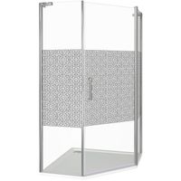 Душевой уголок Good Door Fantasy PNT-100-F-CH 100x100 профиль Хром стекло прозрачное с рисунком — фото 1, Душевые уголки