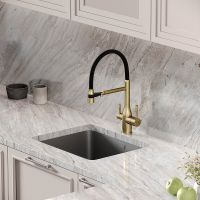 Товар: Смеситель для кухни Sancos Garda SC4009BG Золото брашированное Черный - фото 5 Смеситель для кухни Sancos Garda SC4009BG Золото брашированное Черный — фото 5, Смесители для кухни