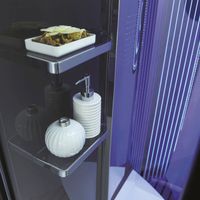 Душевая кабина Orans 130x130 89106b0 с баней профиль Черный задние стенки Черные — фото 5, Душевые кабины