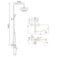 Товар: Душевая система Bronze de Luxe Windsor 10120DF/1 Бронза - фото 2 Душевая система Bronze de Luxe Windsor 10120DF/1 Бронза — фото 2, Душевые системы