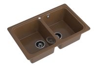 GRANFEST Мойка STANDART 780K 2 чаши 780*510мм терракот арт.GF- — фото 1, Кухонные мойки