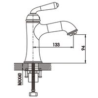 Смеситель для раковины Rose R02E R0201E Золото — фото 2, Смесители для раковины