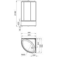 Душевая кабина Melodia della vita Jive BLack 90x90 MB02009 без гидромассажа — фото 2, Душевые кабины
