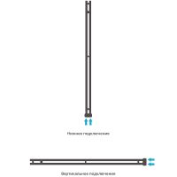 Водяной полотенцесушитель Сунержа Нюанс EU50+ 1545х50 31-0212-1545 Черный матовый — фото 3, Водяные полотенцесушители