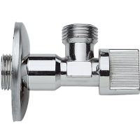 Запорный вентиль Remer 128R1238 Хром — фото 1, Комплектующие для туалета