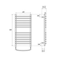 Товар: Полотенцесушитель электрический Point Альфа PN05148SE П12 400x800 левый/правый, хром - фото 2 Полотенцесушитель электрический Point Альфа PN05148SE П12 400x800 левый/правый, хром — фото 2, Электрические полотенцесушители