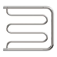 Водяной полотенцесушитель Point Фокстрот PN25666P 600x600 с полкой Хром — фото 2, Водяные полотенцесушители