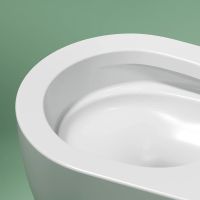 Унитаз Ceramicanova Modena Rimless CN6063MW подвесной Белый матовый с сиденьем Микролифт — фото 10, Подвесные унитазы
