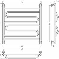Товар: Водяной полотенцесушитель Сунержа Элегия+ 600х600 31-0205-6060 Черный матовый - фото 2 Водяной полотенцесушитель Сунержа Элегия+ 600х600 31-0205-6060 Черный матовый — фото 2, Водяные полотенцесушители