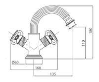 Смеситель для биде CEZARES APHRODITE-BS2-01-Bi — фото 2, Смесители для биде