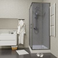 Товар: Душевой уголок Parly QZ71S 100х195 7262 профиль Хром стекло тонированное - фото 2 Душевой уголок Parly QZ71S 100х195 7262 профиль Хром стекло тонированное — фото 2, Душевые уголки