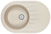 Granula-7601, БЕЖЕВЫЙ, кухонная мойка, СтандАРТ кварц — фото 1, Кухонные мойки