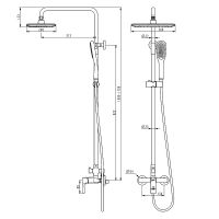 Душевая система Lemark Ursus LM7260BL Черная — фото 2, Душевые системы