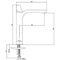Товар: Смеситель для раковины E.C.A. Myra 104108984EX Белый - фото 2 Смеситель для раковины E.C.A. Myra 104108984EX Белый — фото 2, Смесители для раковины