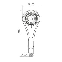 Товар: Ручной душ Melodia della vita Prime MKP20557P Хром - фото 2 Ручной душ Melodia della vita Prime MKP20557P Хром — фото 2, Лейки для душа