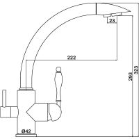 Смеситель для кухни Swedbe Selene Plus 8045 Черный матовый — фото 2, Смесители для кухни