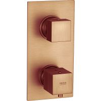 Смеситель для душа Remer Qubica Thermo QT92KBVO с термостатом Бронза — фото 1, Смеситель для душа