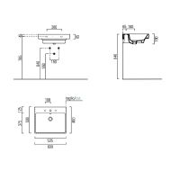Товар: Раковина GSI Nubes 60 9631111 Белая - фото 2 Раковина GSI Nubes 60 9631111 Белая — фото 2, Раковины