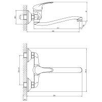 Смеситель для кухни Rossinka A35-24 Хром — фото 2, Смесители для кухни