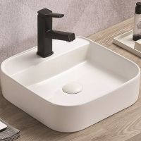 Раковина CeramaLux 50 78180 Белая глянцевая — фото 1, Раковины накладные