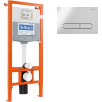 Инсталляция BelBagno BB001-120/BB005-PR-CHROME с клавишей смыва Хром глянцевый — фото 1, Инсталляции