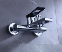 Смеситель для ванны Bronze de Luxe Element EL03CB Хром Черный матовый — фото 2, Для душа и ванны