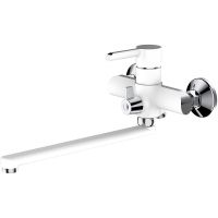 Смеситель для ванны Haiba HB22805-8 универсальный Белый Хром — фото 1, Для душа и ванны